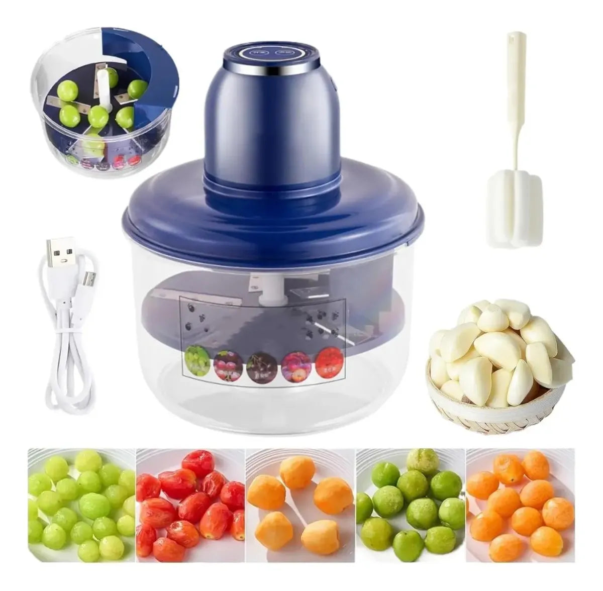 Pelador Eléctrico De Frutas Azul