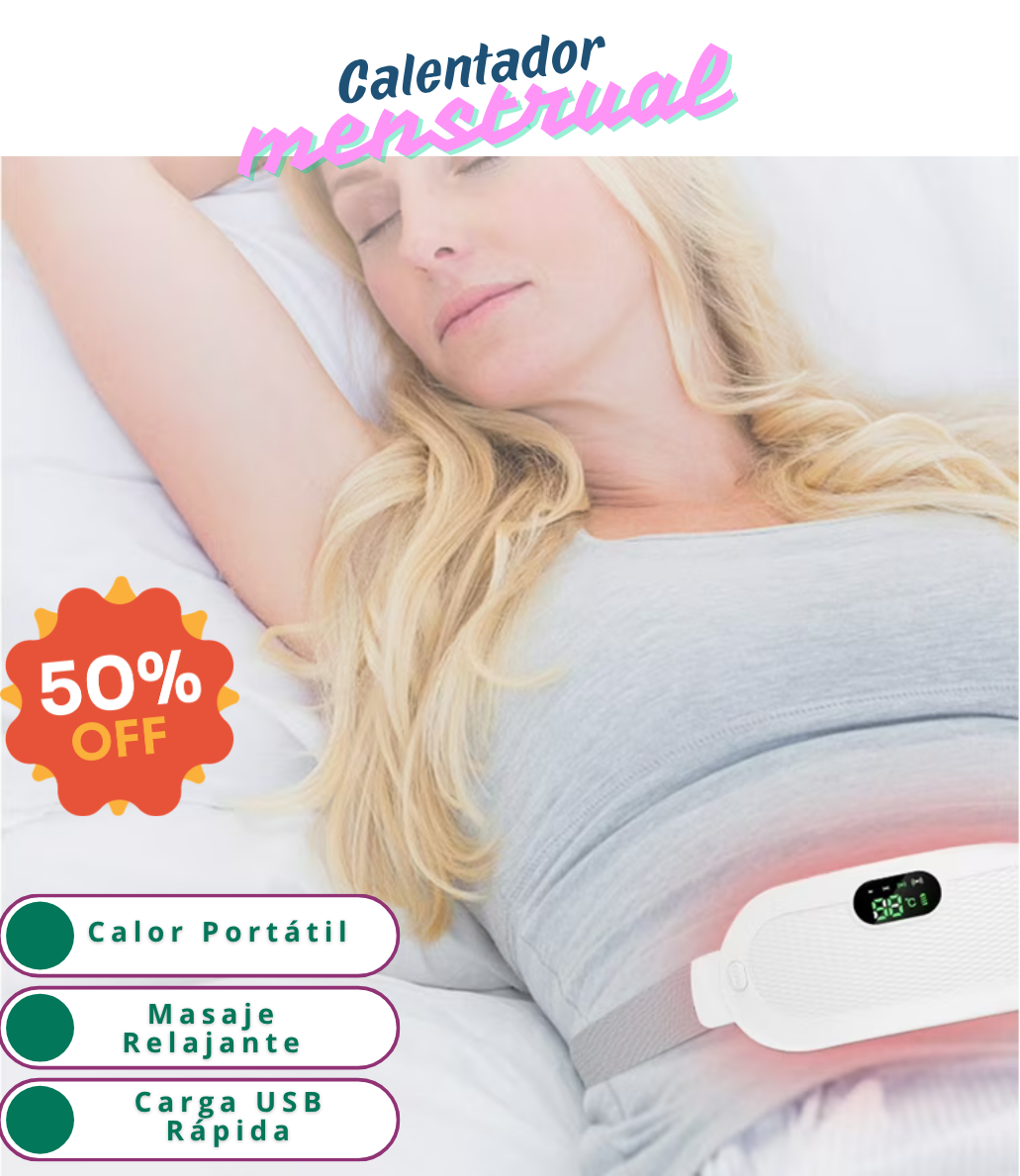 Guatero calentador menstrual eléctrico