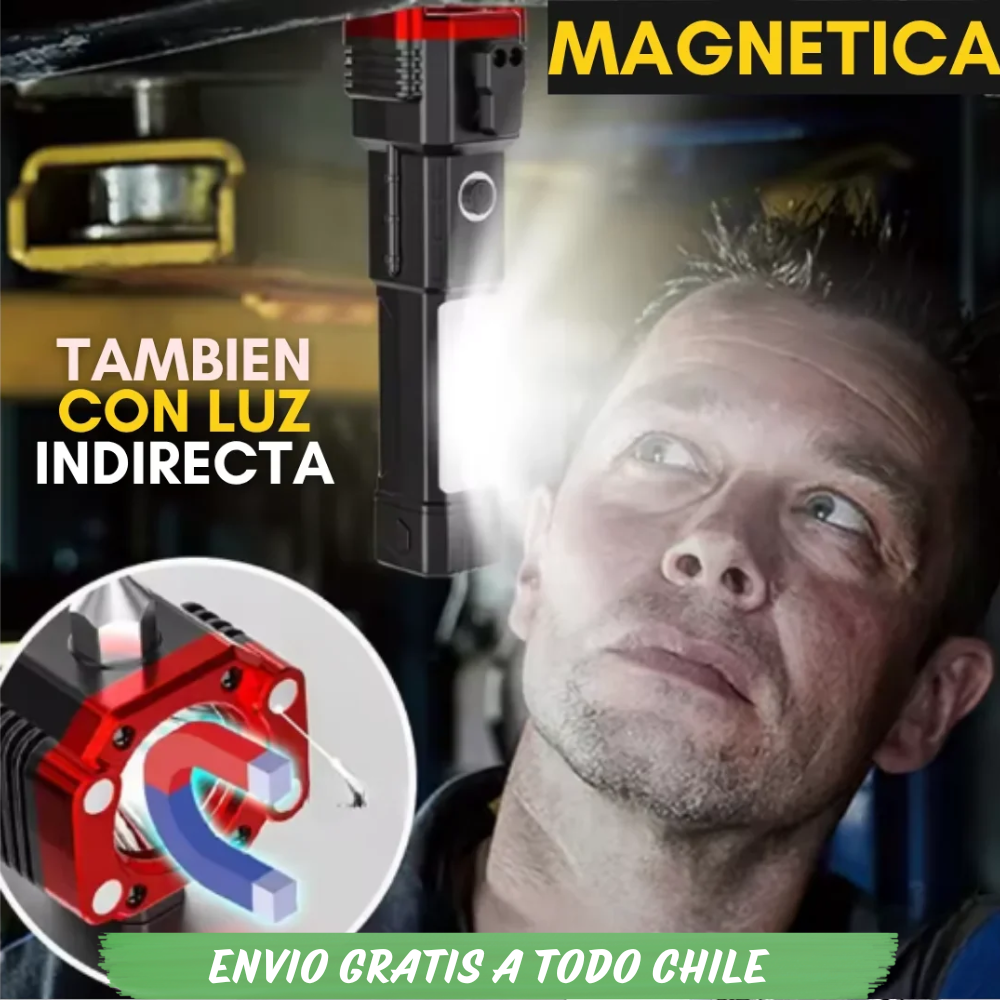 Martillo Linterna LED Táctica 4 en 1