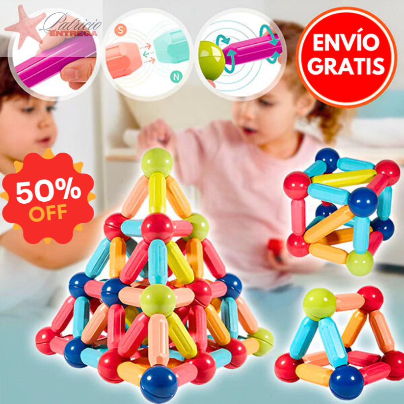 Juego 42 Piezas Construcción Magnetico